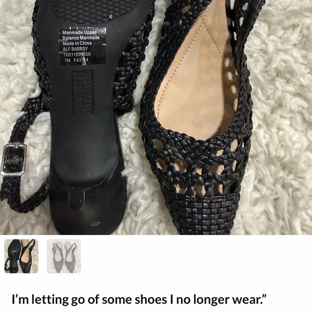 Alfani Black Woven Flats